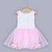 Cute Round Collar Sleeveless Colorful Petals Baby Girls Gauze Vest Dress
