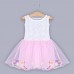 Cute Round Collar Sleeveless Colorful Petals Baby Girls Gauze Vest Dress