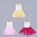 Cute Round Collar Sleeveless Colorful Petals Baby Girls Gauze Vest Dress