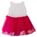 Cute Round Collar Sleeveless Colorful Petals Baby Girls Gauze Vest Dress