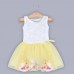 Cute Round Collar Sleeveless Colorful Petals Baby Girls Gauze Vest Dress