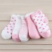 5 Pairs / Lot Baby Cotton Lovely Moon Stars Printed Socks