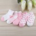 5 Pairs / Lot Baby Cotton Lovely Moon Stars Printed Socks