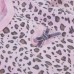 Stylish Round Neck Long Sleeve Cotton Leopard Pattern Baby Girls Twinset