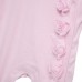 2pcs Sweet V-Neck Long Sleeve Pure Color Flower Bowknot Decorated Babies Romper with Headband