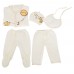 5pcs Cartoon Print Cotton Clothing Set for Newborn Babies