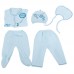 5pcs Cartoon Print Cotton Clothing Set for Newborn Babies