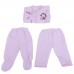 Cute Round Collar Cartoon Pattern Cotton Clothing Set for Newborn Babies