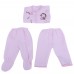 Cute Round Collar Cartoon Pattern Cotton Clothing Set for Newborn Babies