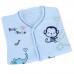 Cute Round Collar Cartoon Pattern Cotton Clothing Set for Newborn Babies