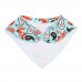 Baby Infant Drool Bibs Absorbent Burpy Cloths Drool Pinafore Double Cloth Organic Cotton Set 4 Pack Gift For Drooling and Teething Girls Boys STC Approved Green + Orange