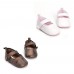 New Baby Girl Infant First Walkers Shoes Buckle Genuine Leather Shoes Soft Sole Anti-slip with Lace Bow Socks