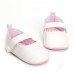 New Baby Girl Infant First Walkers Shoes Buckle Genuine Leather Shoes Soft Sole Anti-slip with Lace Bow Socks