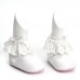 New Baby Girl Infant First Walkers Shoes Buckle Genuine Leather Shoes Soft Sole Anti-slip with Lace Bow Socks