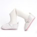 New Baby Girl Infant First Walkers Shoes Buckle Genuine Leather Shoes Soft Sole Anti-slip with Lace Bow Socks