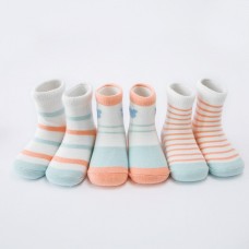 5 Pack Baby Sports Socks Unisex Cotton Anklet Socks For Infant Toddler Kids Boy Girl For 1-3 Year Blue S