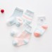 5 Pack Baby Sports Socks Unisex Cotton Anklet Socks For Infant Toddler Kids Boy Girl For 1-3 Year Blue S