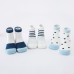 5 Pack Baby Sports Socks Unisex Cotton Anklet Socks For Infant Toddler Kids Boy Girl For 1-3 Year Blue S