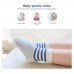 5 Pack Baby Sports Socks Unisex Cotton Anklet Socks For Infant Toddler Kids Boy Girl For 1-3 Year Blue S