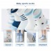 5 Pack Baby Sports Socks Unisex Cotton Anklet Socks For Infant Toddler Kids Boy Girl For 1-3 Year Blue S