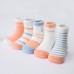 5 Pack Baby Sports Socks Unisex Cotton Anklet Socks For Infant Toddler Kids Boy Girl For 1-3 Year Blue S