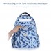 Baby Diaper Bag Large Capacity Multi-function Water-proof 13 Pockets Feeding Bottle Backpack Clothes Toys Organizer with Insulated Pockets Stroller Straps for Mummy Daddy Blue