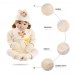 17Pcs Newborn Baby Clothes Set Unisex 100% Cotton Bodysuit Newborn Baby Clothing Essentials Gift Set For Newborn Baby Girl Boy Beige