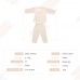 5Pcs Baby Clothes Set Unisex 100% Cotton Baby Suit Long Sleeve Tops & Long Pants & Hat & Bib Gift Set For Baby Girl Boy 6-12M Beige