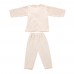 5Pcs Baby Clothes Set Unisex 100% Cotton Baby Suit Long Sleeve Tops & Long Pants & Hat & Bib Gift Set For Baby Girl Boy 6-12M Beige