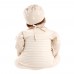 5Pcs Baby Clothes Set Unisex 100% Cotton Baby Suit Long Sleeve Tops & Long Pants & Hat & Bib Gift Set For Baby Girl Boy 6-12M Beige