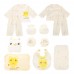 16Pcs Newborn Baby Clothes Set Unisex 100% Cotton Babysuit Long Sleeve Tops & Long Pants Newborn Baby Essentials Gift Set For Baby Girl Boy 0-3M Pink