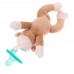 Infant Baby Silicone Pacifiers with Plush Animal Toy Baby Nipples