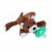 Infant Baby Silicone Pacifiers with Plush Animal Toy Baby Nipples