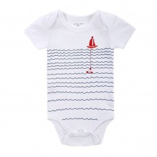 Baby Rompers Bodysuit 100% Cotton Short Sleeve Unisex Newborn Baby Clothing 3M