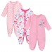 3pcs Baby Coveralls Rompers Set 100% Cotton Jumpsuit Footsies Clothing For Newborn Baby Infant Girl 0-3M