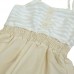 Girls Slip Dress Cotton Sleeveless Spaghetti Strap Elastic Waist Stripe Cute Casual Children Dress White