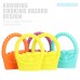 100% Food Grade Silicone Hand Held Chewable Basket Teether Teething Pendant for Necklace Chew Baby Toddler Soothing Nursing Jewelry Toy BPA Free DIY