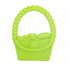 100% Food Grade Silicone Hand Held Chewable Basket Teether Teething Pendant for Necklace Chew Baby Toddler Soothing Nursing Jewelry Toy BPA Free DIY